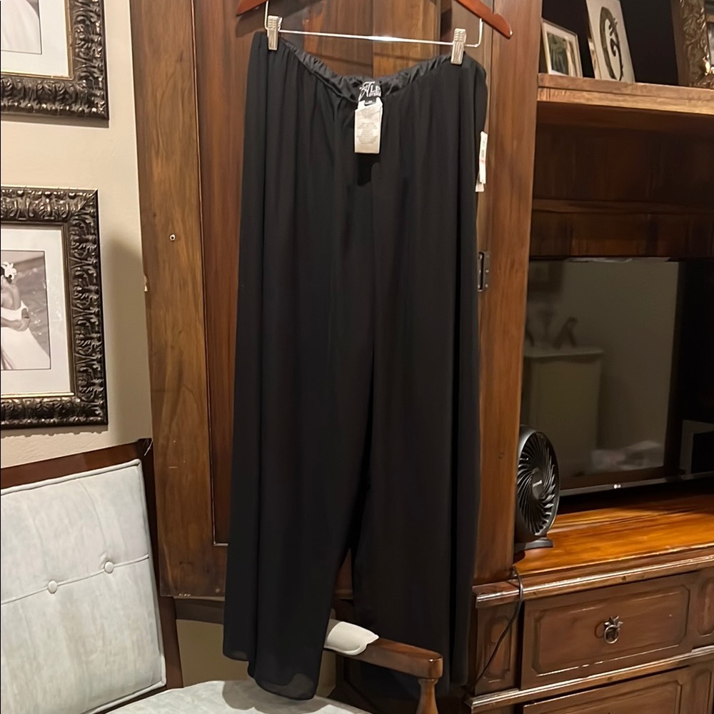 Alex Evenings Black Wide Leg Pants